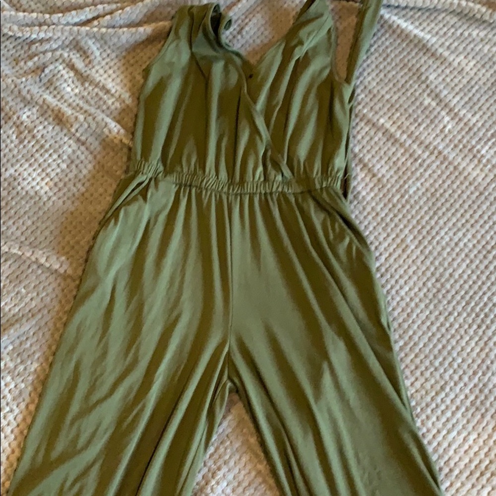 Army green romper
